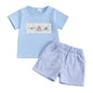 Toddler Baby Boy Summer Clothes Funny Pattren Letter Short Sleeve T Shirt with Shorts 2 Peices Outfits