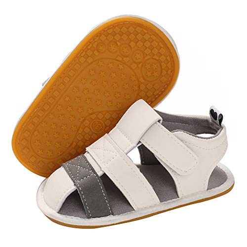 E-FAK Baby Boys Girls Summer Sandals Outdoor Beach Anti-Slip Rubber Soft Sole Newborn Toddler First Walker Shoes