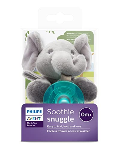 Philips AVENT Soothie Snuggle Pacifier Holder with Detachable Pacifier, 0m+, Giraffe, SCF347/01-1 Count (Pack of 1)