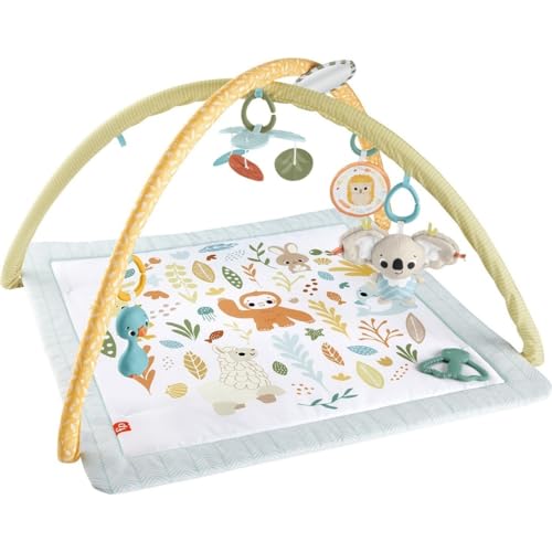 Fisher-Price Baby Playmat Rainforest Music & Lights Deluxe Gym with 10+ Activities & Toys for Developmental Play for Newborns Ages 0+ Months