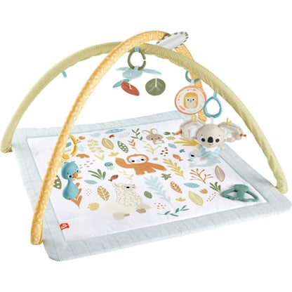 Fisher-Price Baby Playmat Rainforest Music & Lights Deluxe Gym with 10+ Activities & Toys for Developmental Play for Newborns Ages 0+ Months