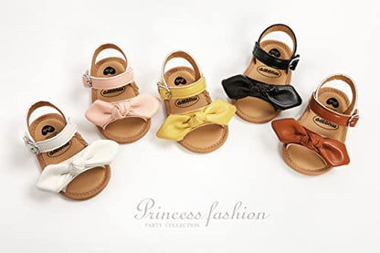 ohsofy Baby Girls Boys Sandals Infant Summer Beach Casual Shoes Bow Princess Dress Flats Rubber Sole Non Slip Outdoor Fishman Sandals Toddler First Walker Crib Shoes