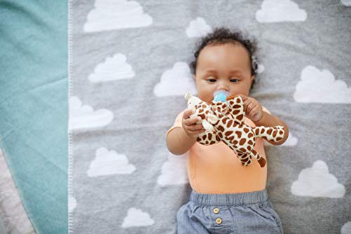 Philips AVENT Soothie Snuggle Pacifier Holder with Detachable Pacifier, 0m+, Giraffe, SCF347/01-1 Count (Pack of 1)