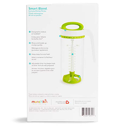 Munchkin Smart Blend Formula Mixing and Breast Milk Storage Pitcher, 24 Ounce, Green
