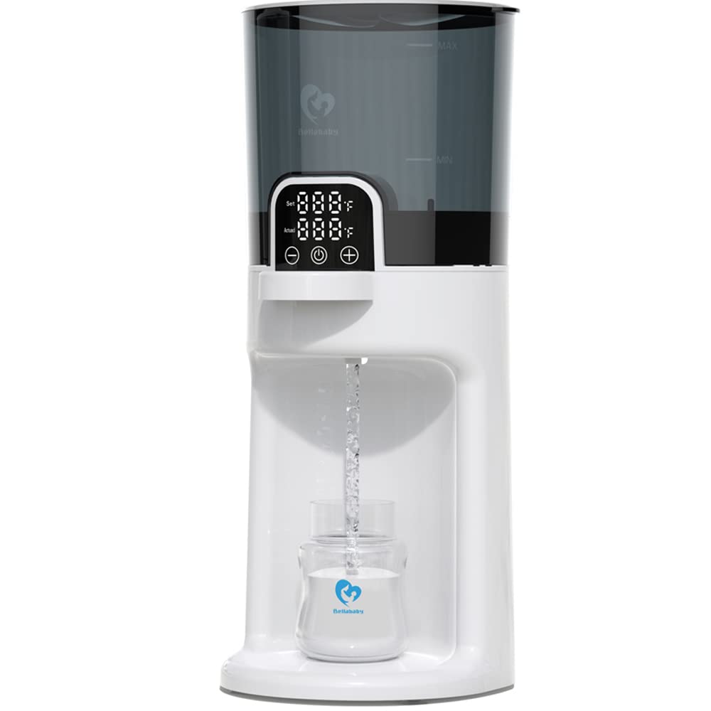 Bellababy Instant Baby Bottle Warmer,Warm Water Dispenser for Making Formula Bottle Instantly,Detachable Container Easy Cleaning,24/7 Keep Warm, Adjustable Temperature(Dark,110V Only)
