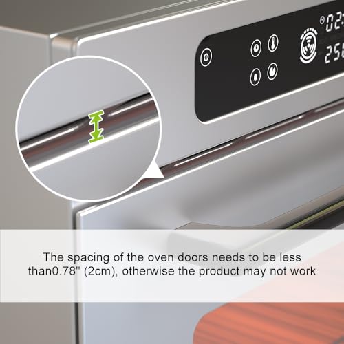 SAFELON 1 Pcs Baby Safety Oven Door Lock, Double Button Oven Lock for Kitchen Safety (Black)
