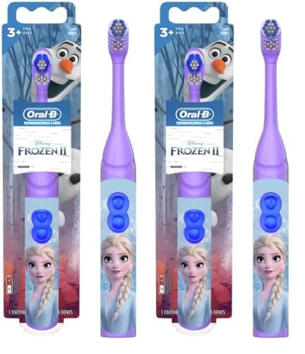 Oral-B Kids Battery Power Electric Toothbrush Featuring Disney's Frozen for Children and Toddlers age 3+, Soft (Characters May Vary)