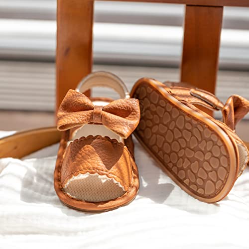 HsdsBebe Baby Girls Sandals Bohemia Flower Bow Soft Sole Toddler First Walkers Beach Summer Shoes