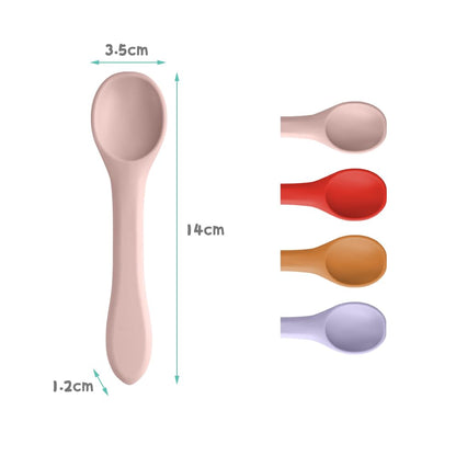 Vicloon Silicone Baby Feeding Spoons - 7 PCS First Stage for Infants, Ultra-Durable & Chewproof, Dishwasher Safe Baby Utensils