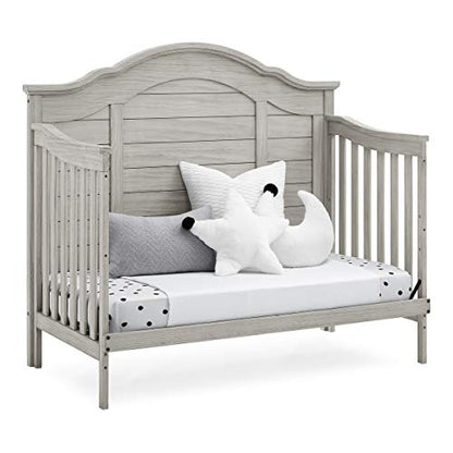Delta Children Simmons Kids Asher 6-in-1 Convertible Crib with Toddler Rail, Aged Oak