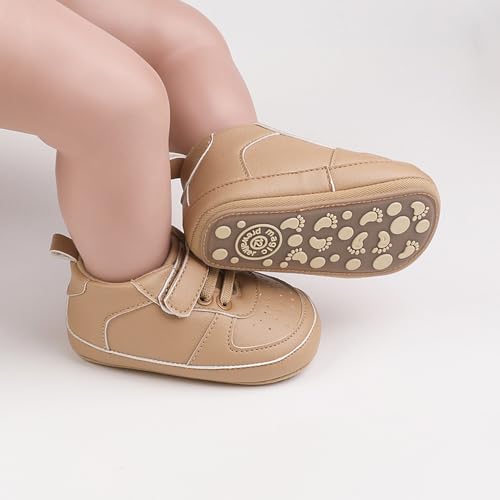 Clowora Unsex Baby Shoes Boys Girls Infant Sneakers Non-Slip Soft Rubber Sole Toddler Crib First Walker Lightweight Shoes