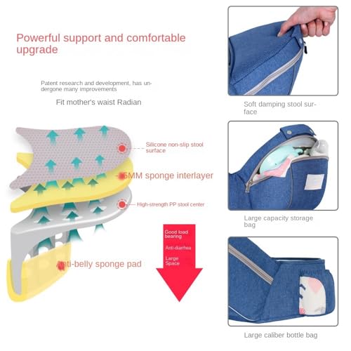 Baby Carrier 3-in-1 Ergonomic Infant Carrier Soft Baby Holder 3 to 36 Months,4 Season/All Seasons,Newborn to Toddler with Hood All Position Baby Hipseat (Pink)