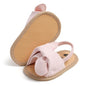 COSANKIM Infant Baby Girls Summer Sandals with Flower Soft Sole Newborn Toddler First Walker Crib Dress Shoes
