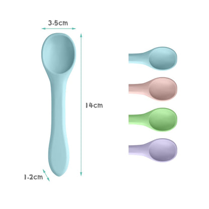 Vicloon Silicone Baby Feeding Spoons - 7 PCS First Stage for Infants, Ultra-Durable & Chewproof, Dishwasher Safe Baby Utensils