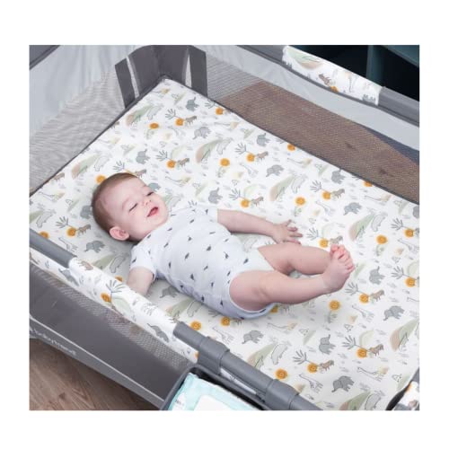 Baby Trend Lil’ Snooze™ Deluxe III Nursery Center® Playard for Twins, Cozy Grey