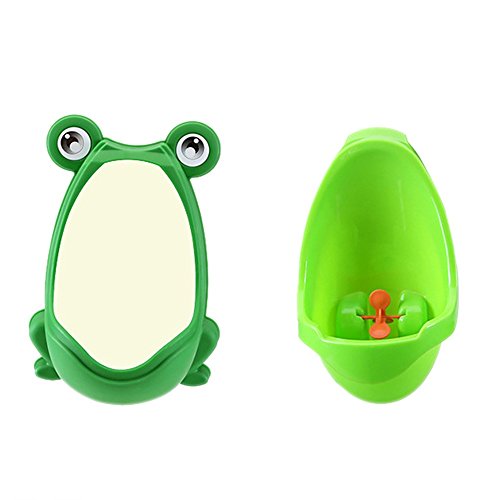 Cute Frog Potty Training Urinal for Boys with Funny Aiming Target - Coffee