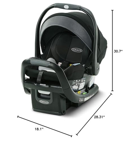 Graco SnugRide SnugFit Infant Car Seat with Simply Safe Adjust Harness System, Baby Car Seat with Anti Rebound Bar, Gotham