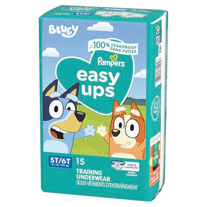 Pampers Training Pants - Easy Ups Boys & Girls Bluey - Size 4T-5T, 104 Count, Children's Potty Underwear (Packaging May Vary)