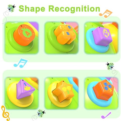 Baby Musical Ladybug Crawling Toys,Baby Toy 6-12 Months with Light-up Music, Early Educational Learning Montessori Toy, Infant Gift Toys for 7 8 9 10 11 Months 1-2 Years Old Newborn Girls (Pink)