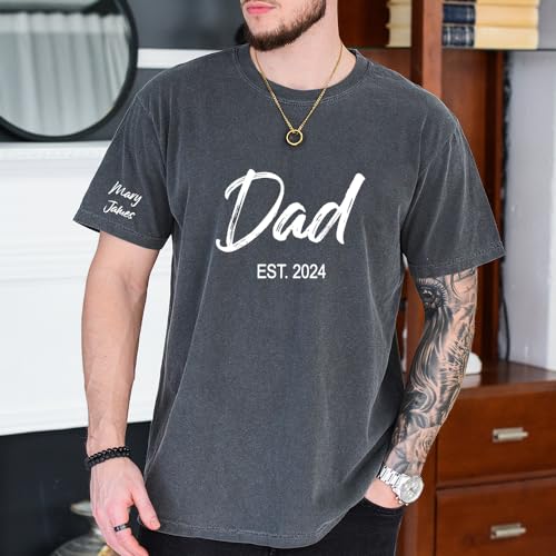 Personalized Custom Dad T-Shirt, Dad Gifts, Papa, Daddy