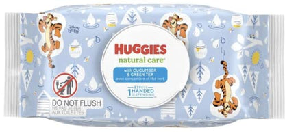Huggies Natural Care Cucumber, Aloe and Vitamin E Baby Wipes, Hypoallergenic, Scented, 6 Flip-Top Packs (288 Wipes Total), Packaging May Vary