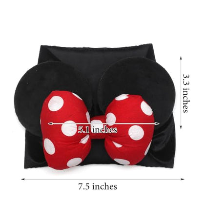 JIAHANG Baby Leopard Bows Turban Knotted Head Wraps, Hair Bows Headbands Stretchy Hair bands for Infant Toddlers Girls (pink leopard)