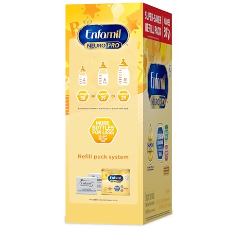 Enfamil NeuroPro Baby Formula, MFGM* 5-Year Benefit, Expert-Recommended Brain-Building Omega-3 DHA, Exclusive Immune Supporting HuMO6 Blend, Infant Formula Powder, Baby Milk, 36.4 Oz (Pack of 4)