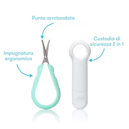 Frida Baby Easy Grip Nail Scissors | Grooming Essentials Safe for Infant Newborn Toddler Nails