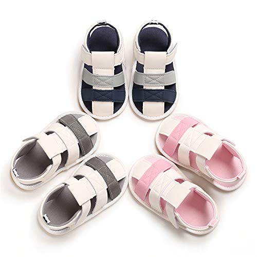 E-FAK Baby Boys Girls Summer Sandals Outdoor Beach Anti-Slip Rubber Soft Sole Newborn Toddler First Walker Shoes