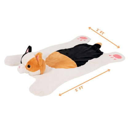 Plush PlushieRugs - Animal Rug for Kids Room, Fluffy Nursery and Fur Kids Rugs for Playroom - Big Large Stuffed Animals Irregular Shaped Rug that Works Great as Woodland Nursery Decor (Dinosaur)