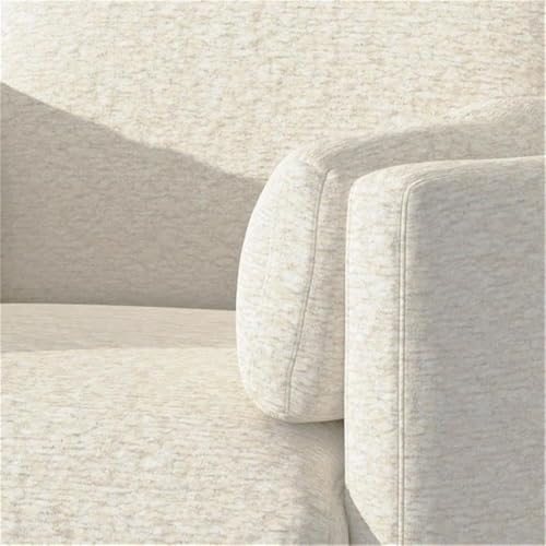 Pemberly Row Contemporary Fabric Swivel Glider Recliner in Ivory