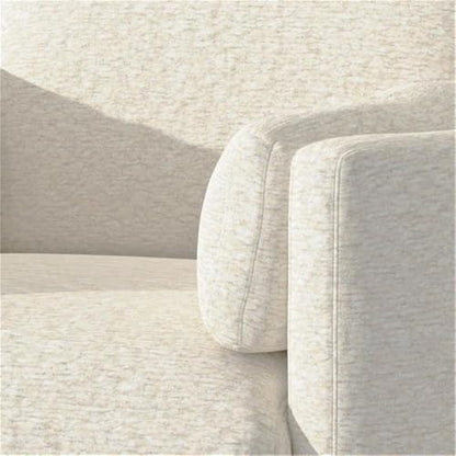 Pemberly Row Contemporary Fabric Swivel Glider Recliner in Ivory