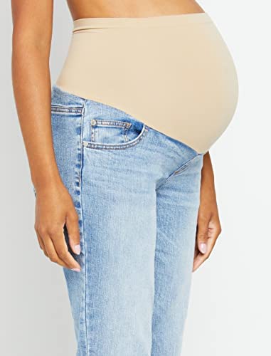 Motherhood Maternity Women's Stretch Secret Fit Over The Belly Straight Leg Pregnancy Jeans