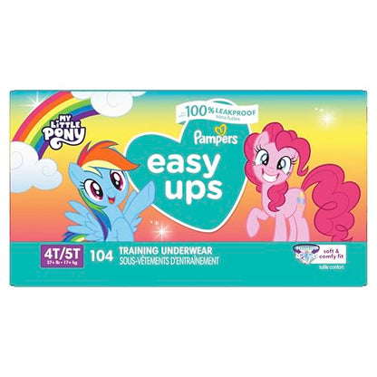 Pampers Training Pants - Easy Ups Girls & Boys - Size 5T-6T, 84 Count, Easy Pull Up & Down Design, My Little Pony Potty Underwear (Packaging May Vary)