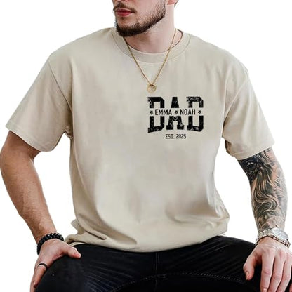 Custom Dad Shirt with Kids Names, Personalized Grandpa T-Shirt, Fathers Day Shirts, New Dad Shirt, Gift for Grandpa