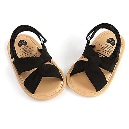 Meckior Infant Baby Girls Boys Summer Sandals Open Toe Lace Princess Dress Wedding Flats Shoes Newborn Toddler Soft Non-slip Sole First Walker Crib Shoes