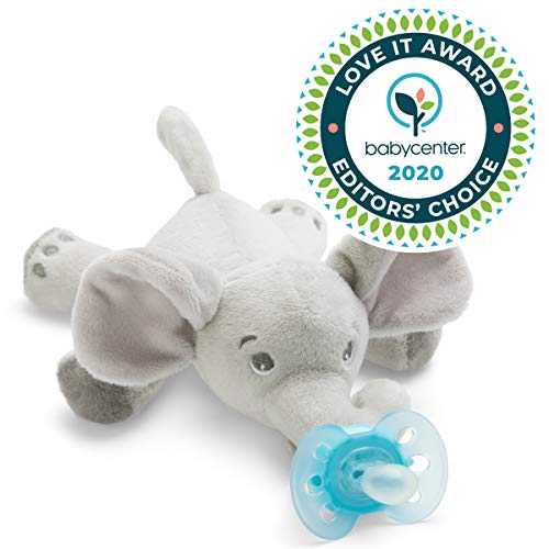Philips AVENT Soothie Snuggle Pacifier Holder with Detachable Pacifier, 0m+, Giraffe, SCF347/01-1 Count (Pack of 1)
