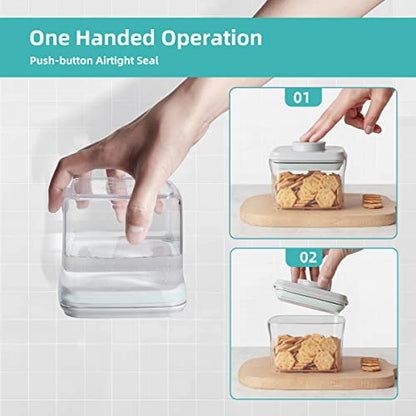 Ankou Formula Container - 1700ml Airtight Formula Dispenser One Button Handy Milk Powder Container BPA-Free Storage Containers with Scoop and Scraper Transparent 730g