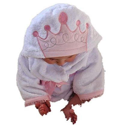 Baby Girl Bathrobes Wash Waddle Princess Crown Hooded Robe Girls Bath Robe Towel Terry Cotton Ultra Absorbent
