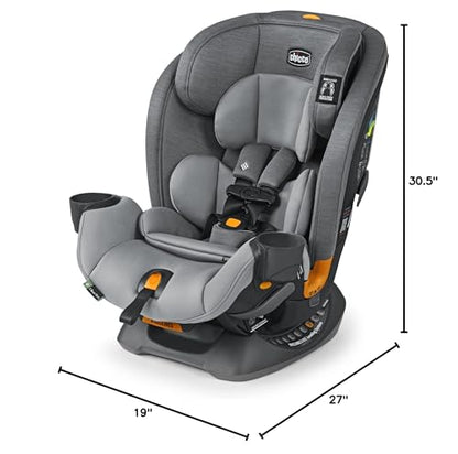Chicco OneFit ClearTex All-in-One Car Seat, Slim Design, Rear-Facing Seat for Infants 5-40 lbs., Forward-Facing 25-65 lbs., Booster 40-100 lbs., Convertible Car Seat | Lilac/Purple