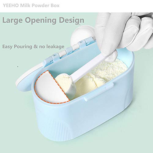 Travel Infant Formula Dispenser Box with Scoop, Portable Baby Dry Milk Powder Food Container with Spoon Airtight Storage Easy go Parents Choice Sealed Flour Case,Pink