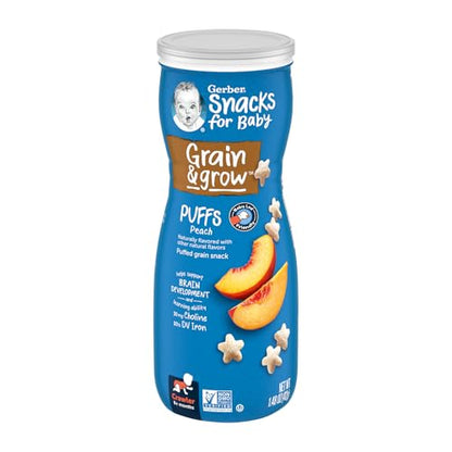 Gerber Baby Snacks Puffs Variety Pack, Banana & Strawberry Apple, 1.48 Ounce - 2 count of four packs, Package may vary, 1.48 Ounce (Pack of 8)