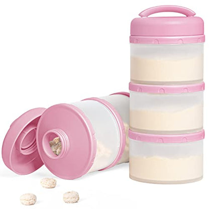 Termichy Stackable Formula Dispenser Portable Milk Powder Container, 2 Pack, Mint