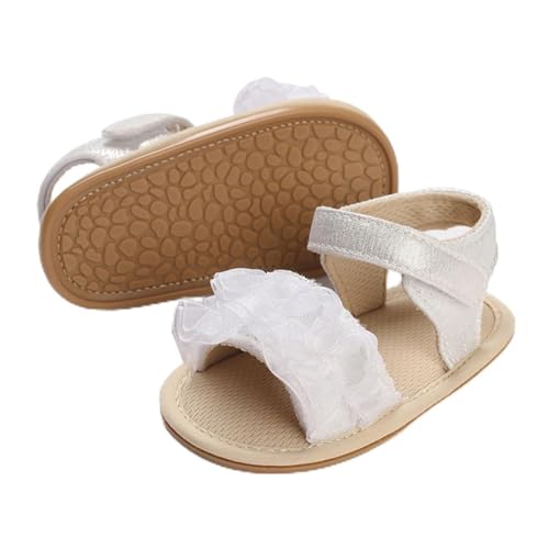 COSANKIM Baby Girl Sandals Rubber Sole Summer Outdoor Infant First Walker Crib Dress Shoes Baby Sandals