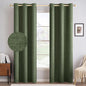 MIULEE 100% Blackout Linen Textured Curtains for Bedroom Solid Thermal Insulated Natural Beige Grommet Room Darkening Curtains & Drapes Luxury Decor for Living Room Nursery 52 x 84 Inch (2 Panels)