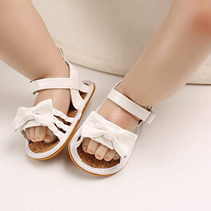 Baby Girl Sandals Summer Crib Shoes Bowknot Soft Sole Infant Girls Princess Dress Flats First Walker Shoes