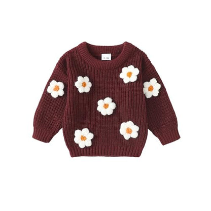 Infant Toddler Baby Girl Oversized Sweater Long Sleeve Sweaters Fall Winter Tops Clothes