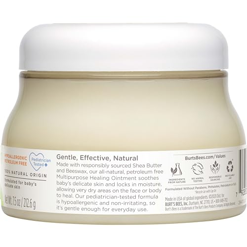 Burt's Bees Baby 100% Natural Origin Multipurpose Healing Ointment, Face & Body Baby Ointment – 7.5 Ounce Tub