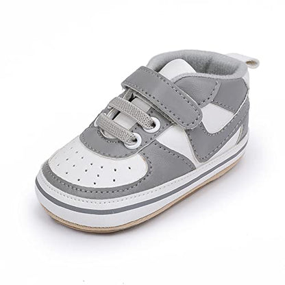 Clowora Unsex Baby Shoes Boys Girls Infant Sneakers Non-Slip Soft Rubber Sole Toddler Crib First Walker Lightweight Shoes