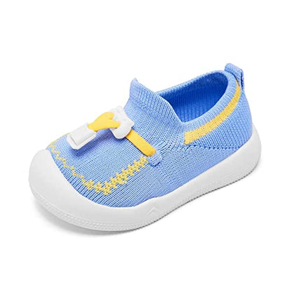 Eashi Baby Boy Girl Non-Skid Indoor Infant Walking Shoes Breathable Warm Elastic Sock Shoes with Memory Sole Protect Toes Outdoor Sneakers